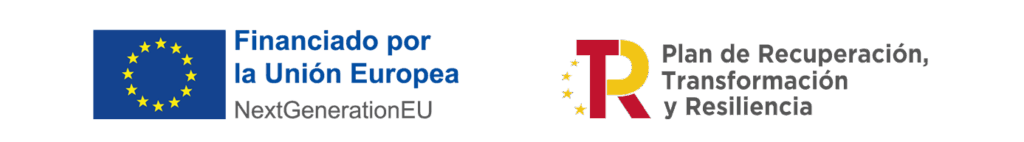 Logotip de Finançat per la Unió Europea i Logotip de Pla de Recuperació Transformació i Resiliència